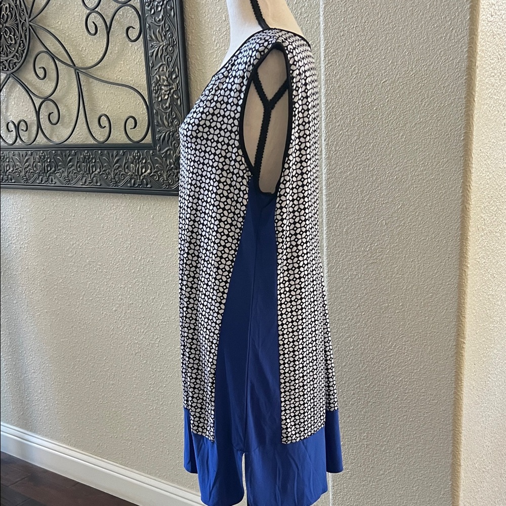 Perseption Concept Black And Blue Sleeveless Dress - image 3